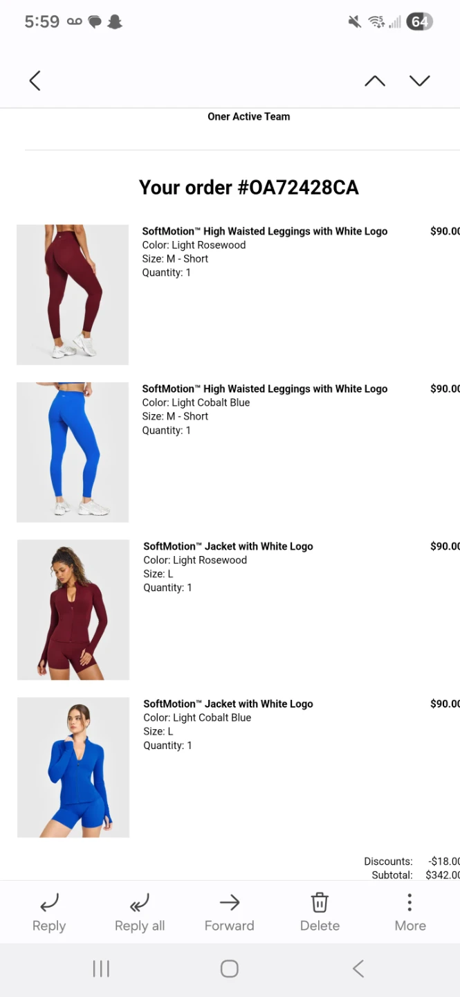 Oner Active SoftMotion Leggings & Jacket Set