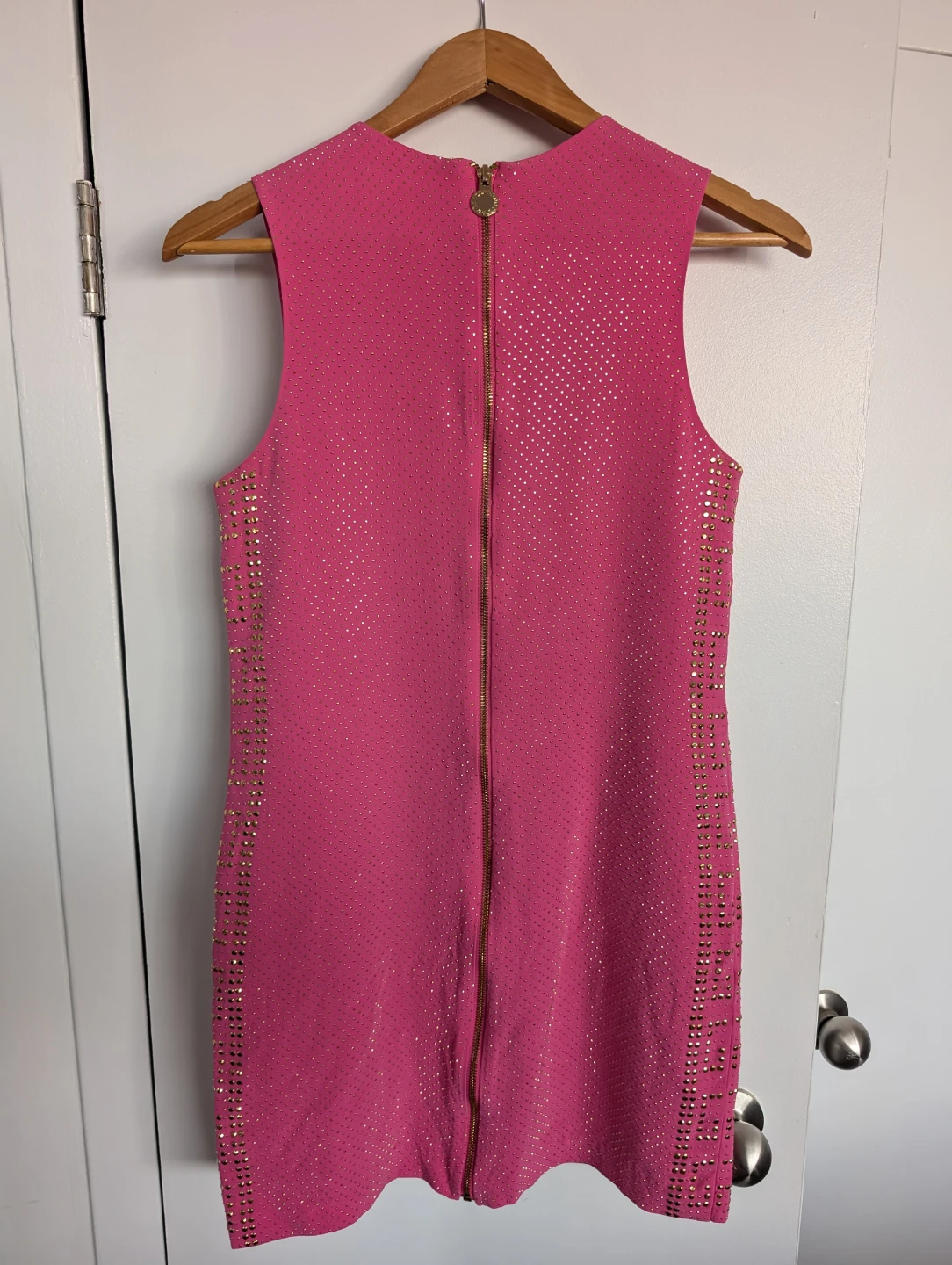 Versace x H&M Studded Hot Pink Silk Dress - photo 2