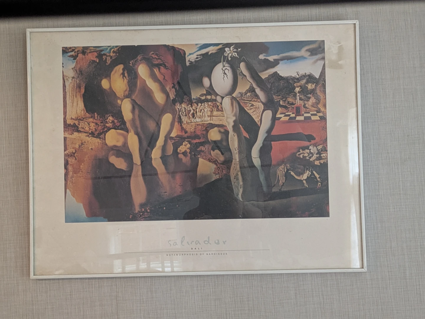 Salvador Dali "Metamorphosis of Narcissus" Framed Print