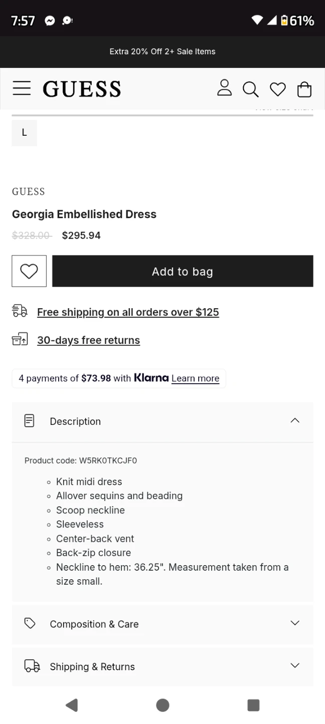 GUESS Georgia Embellished Midi Dress - photo 5