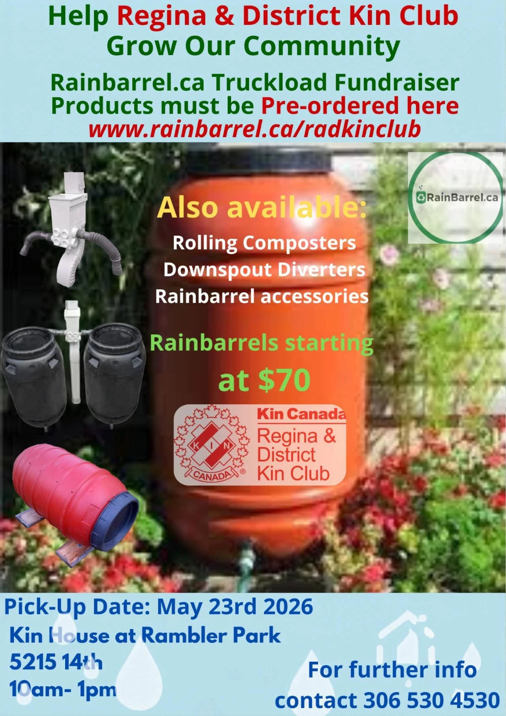 RainBarrel.ca Rain Barrel - Kin Canada Fundraiser