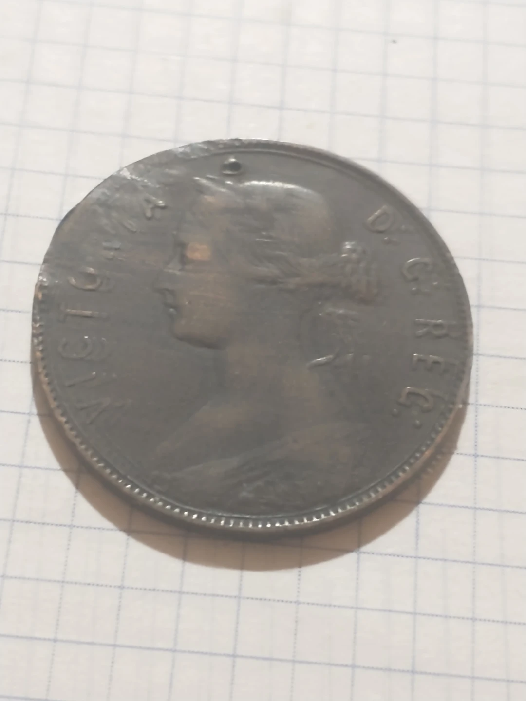 Lovely 1894 Newfoundland large cent (damaged) - photo 5
