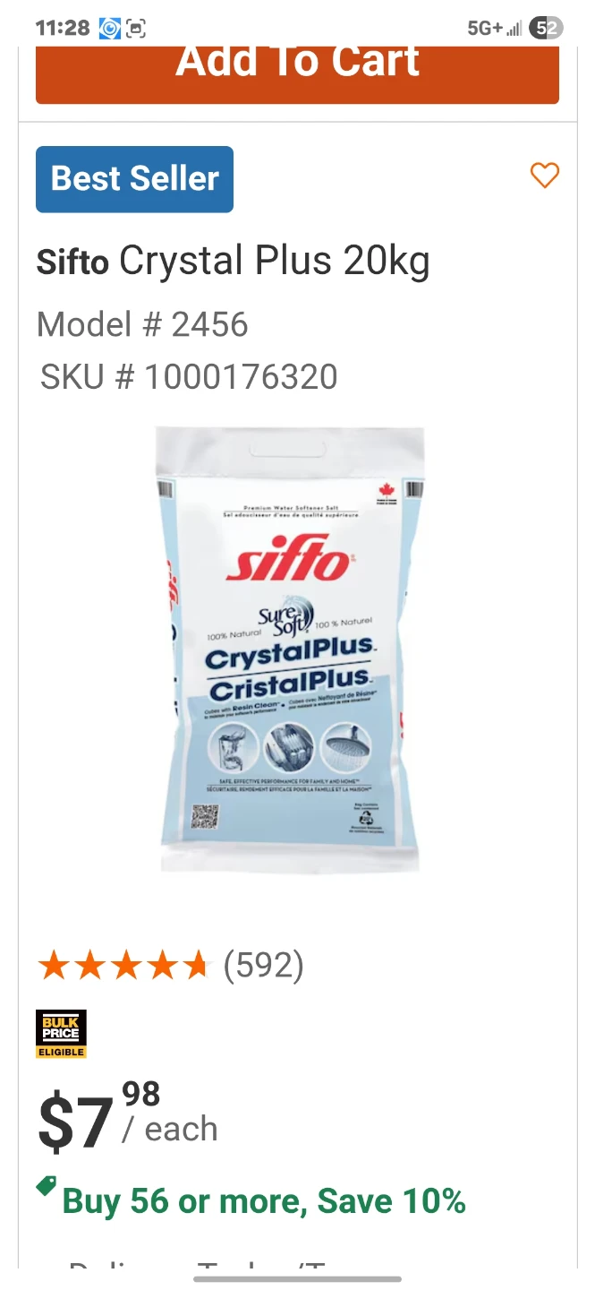 Windsor Pure and Natural Water Softener Salt 18.1 kg