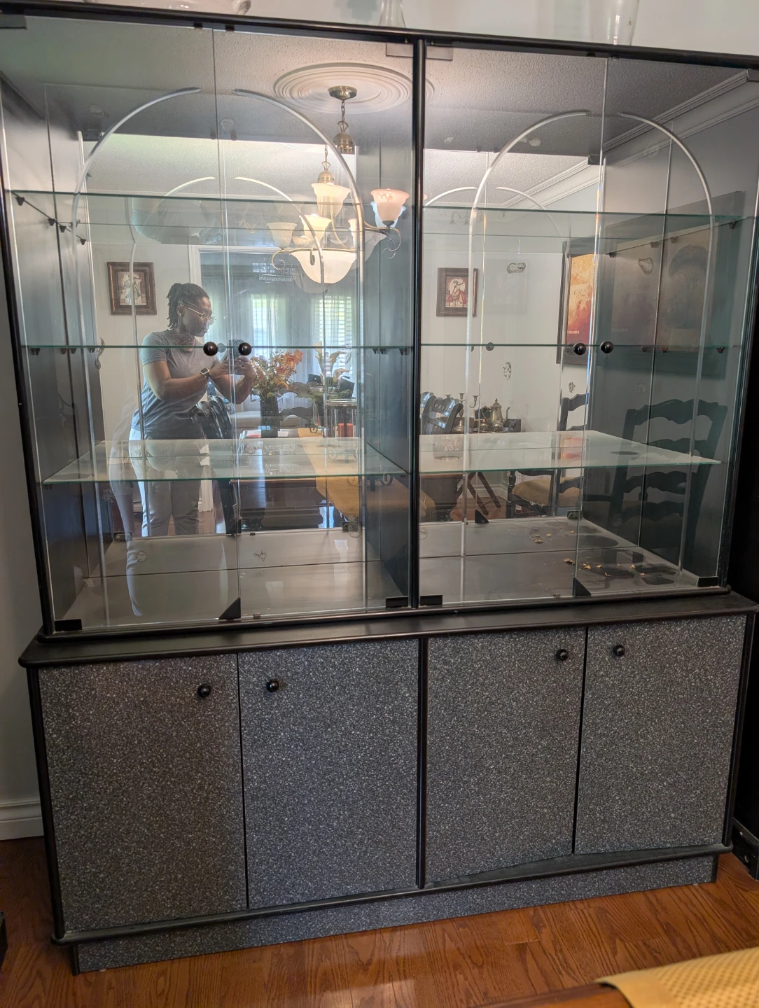 Vintage Display Cabinet with Mirrored Back - photo 2