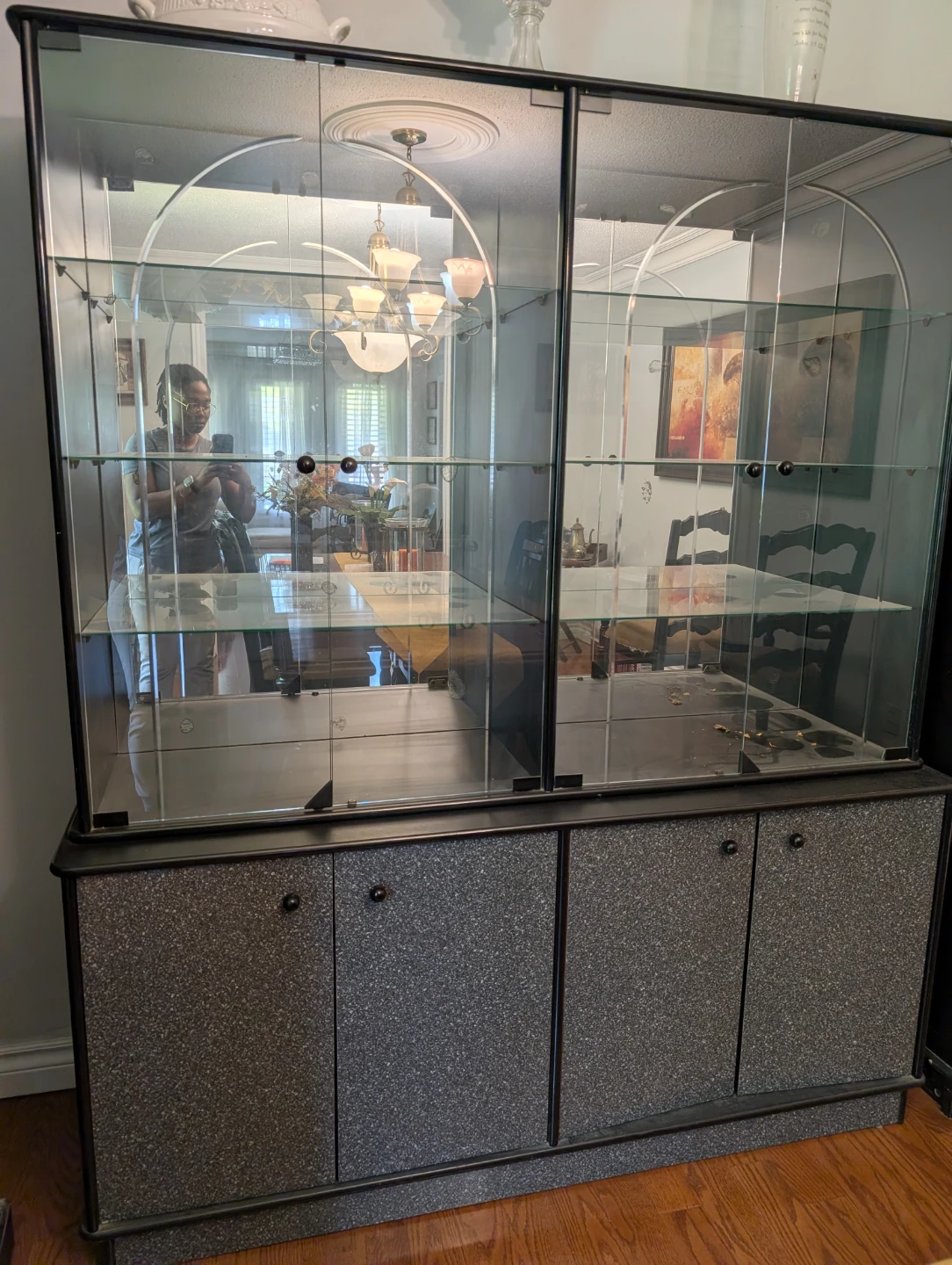 Vintage Display Cabinet with Mirrored Back - photo 3