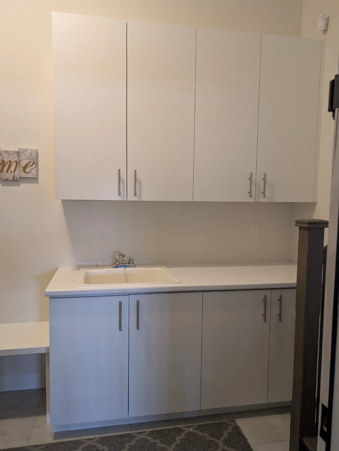 Modern White Cabinet Set for Sale with Laundry Sink