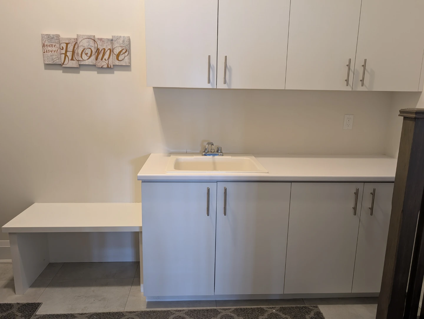 Modern White Cabinet Set for Sale with Laundry Sink - photo 2
