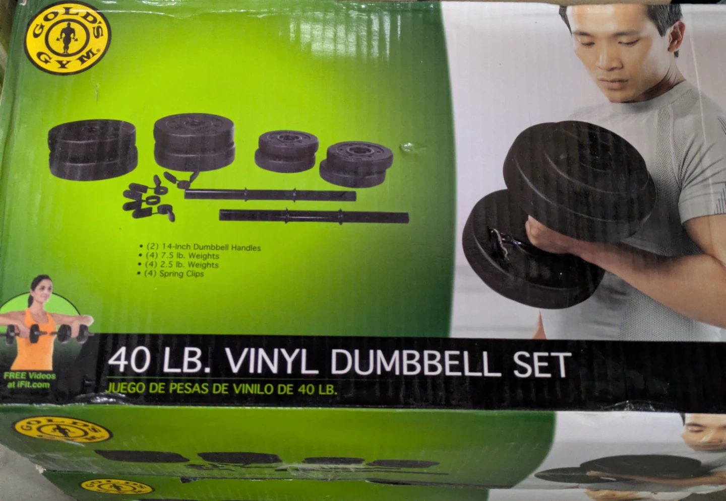 Dumbbells (2 sets) >> 40LB each >> Gold's Gym