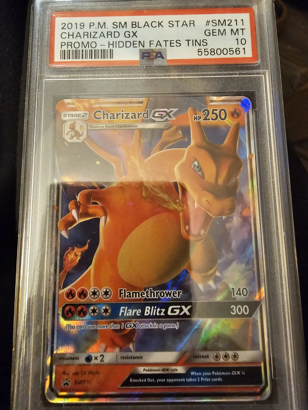 2019 SM Black Star Charizard GX Promo Trading Card