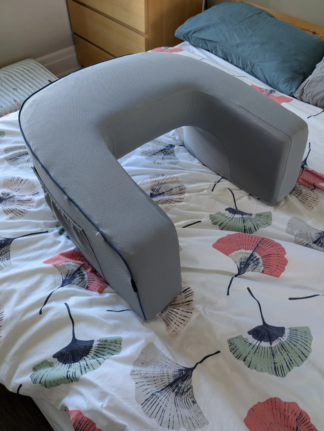 Grey U-Shaped work cushion