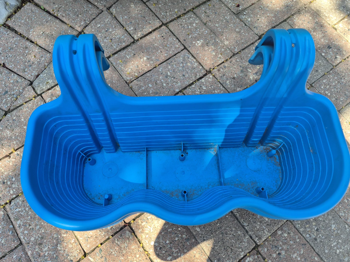 Blue Plastic Hanging Planters - Set of 2 - photo 4