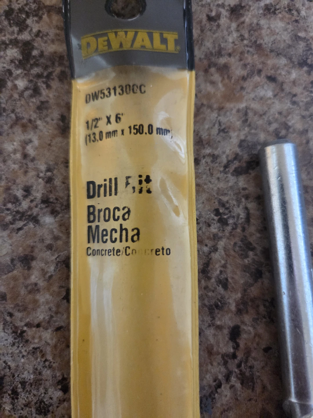DeWalt 1/2" x 6" Masonry Drill Bit