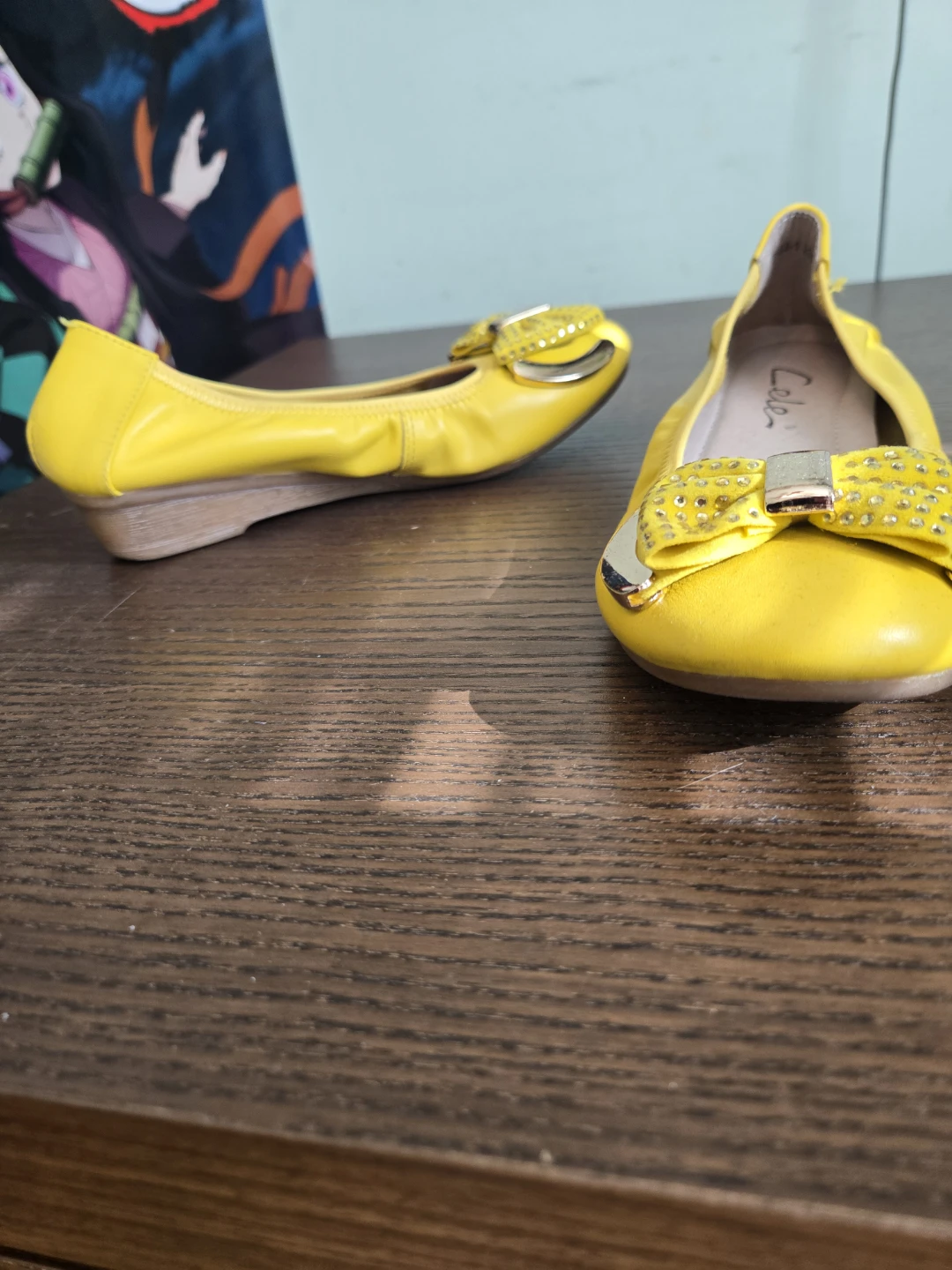 Yellow 'ColeHaan' Ballet Flats with Embellished Bows - photo 2