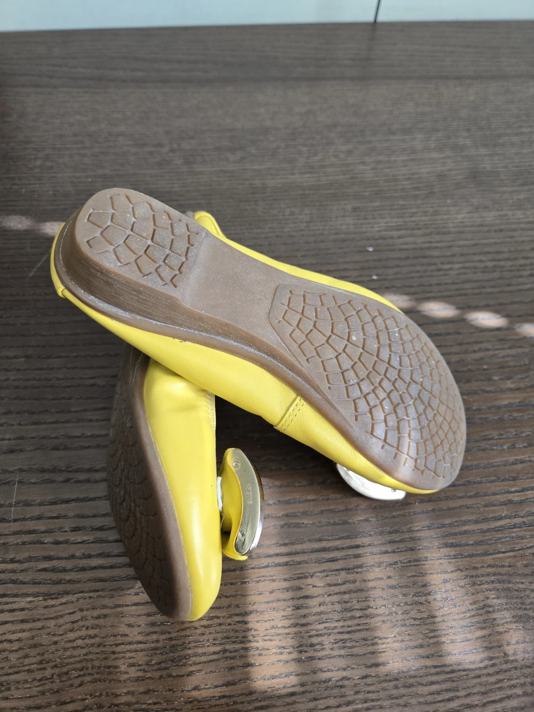 Yellow 'ColeHaan' Ballet Flats with Embellished Bows - photo 4