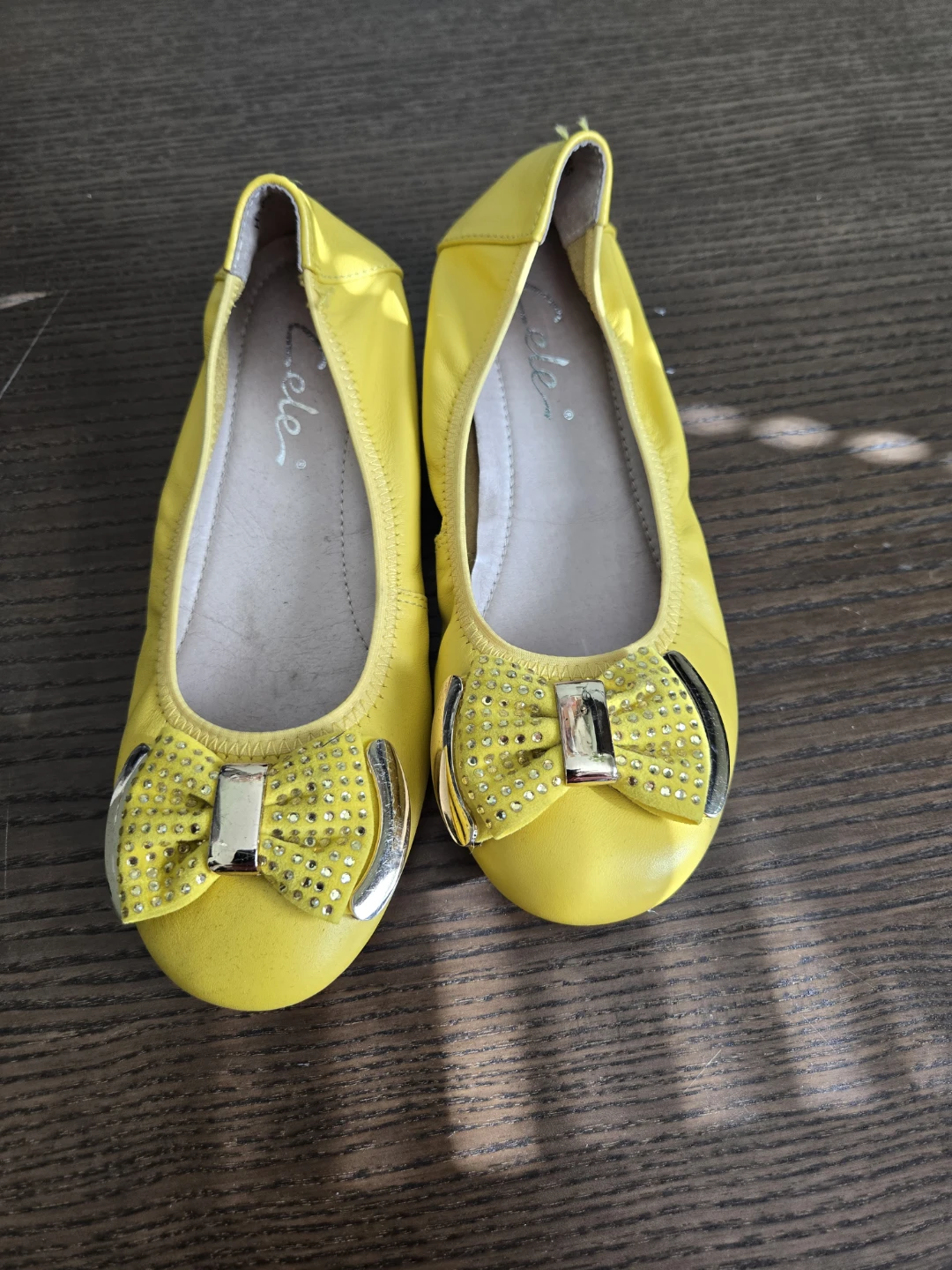Yellow 'ColeHaan' Ballet Flats with Embellished Bows - photo 5
