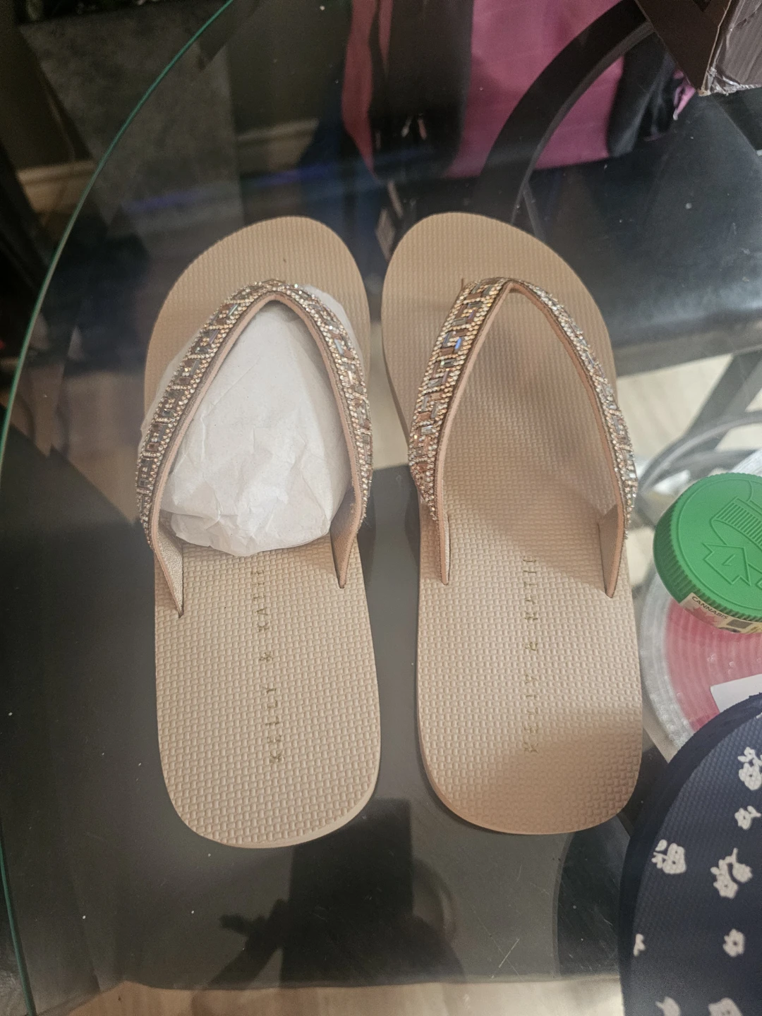 Kelly & Katie Embellished Flip Flops Sandals Women's Size 7 - photo 5