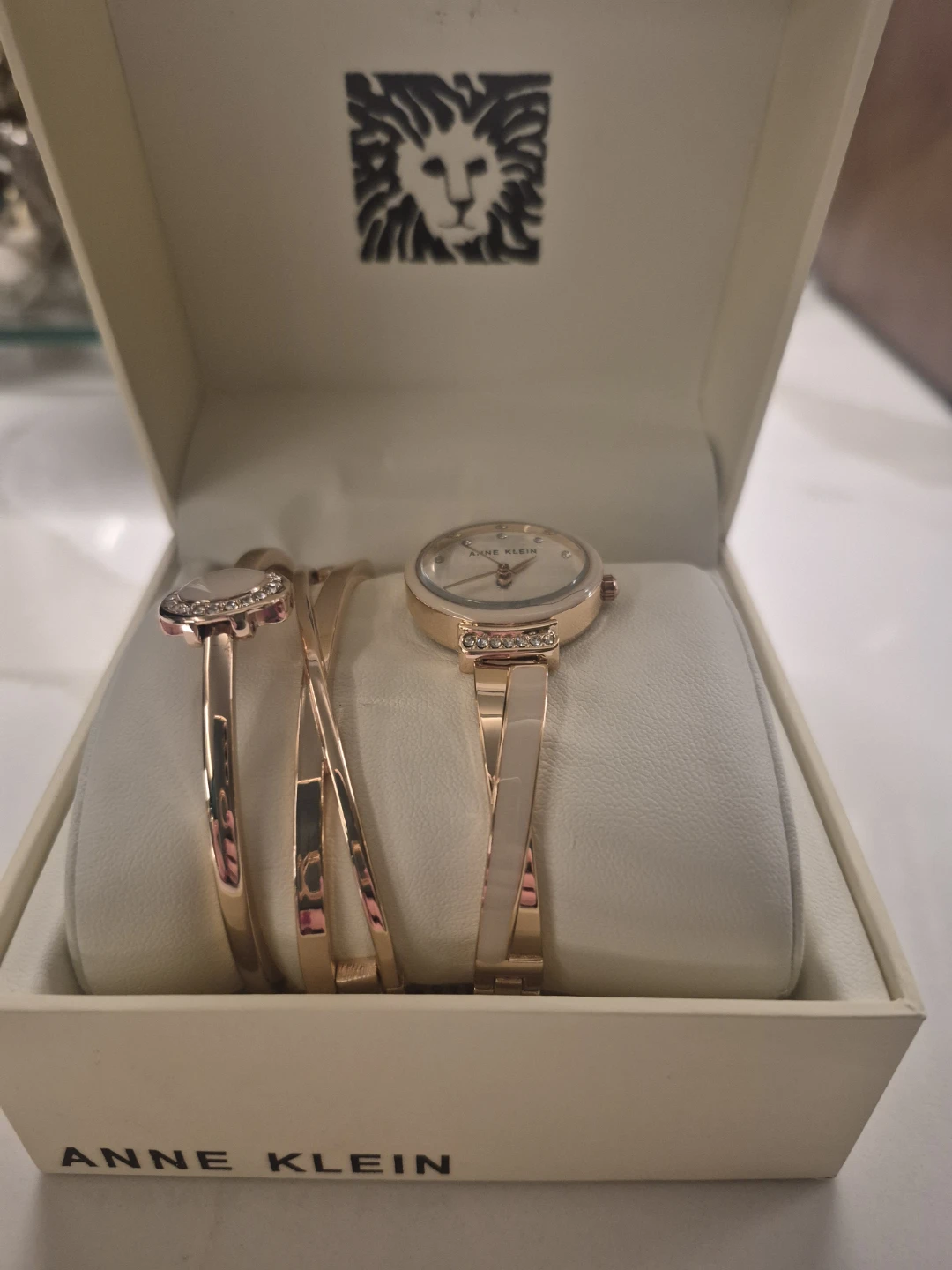 Anne Klein Women's Watch and Bracelet Set