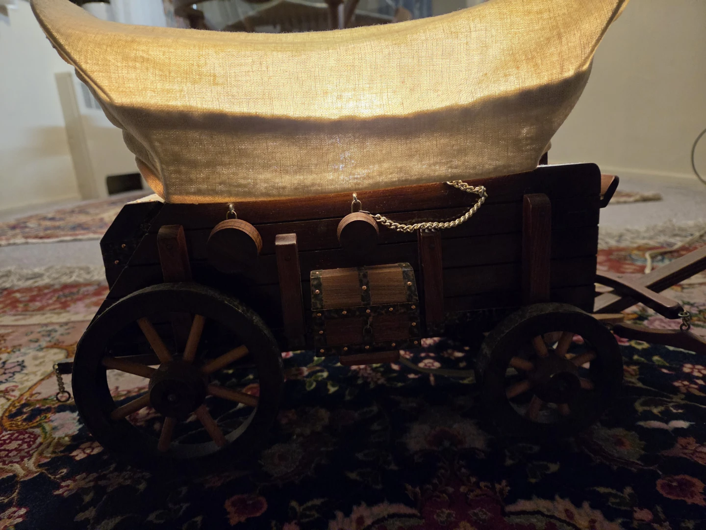 Covered Wagon and Horse Table Lamp - photo 3