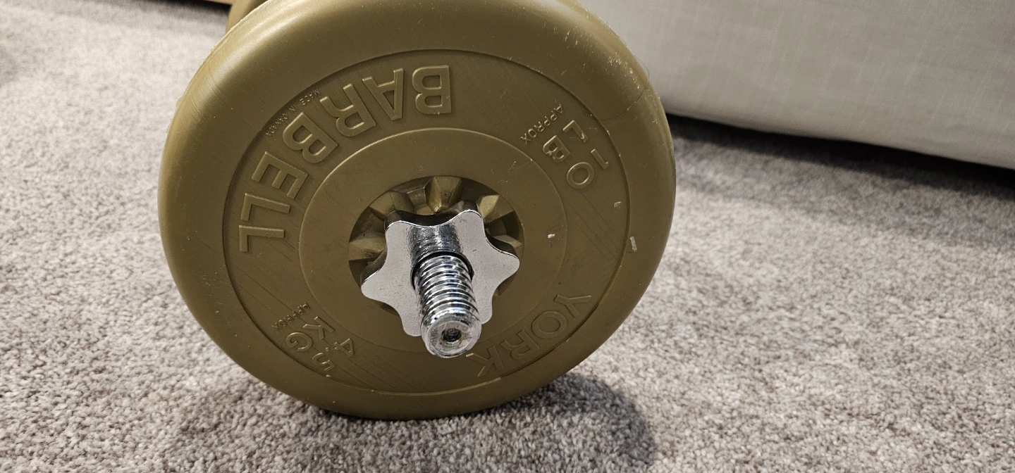York 20lb Dumbbell and qty x 2 Weight Plate - photo 2