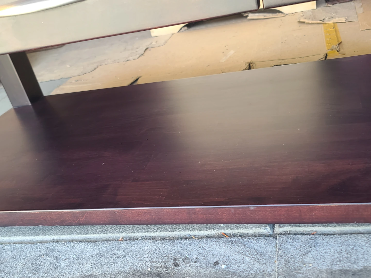 Dark Wood Coffee Table with Drawer - photo 4