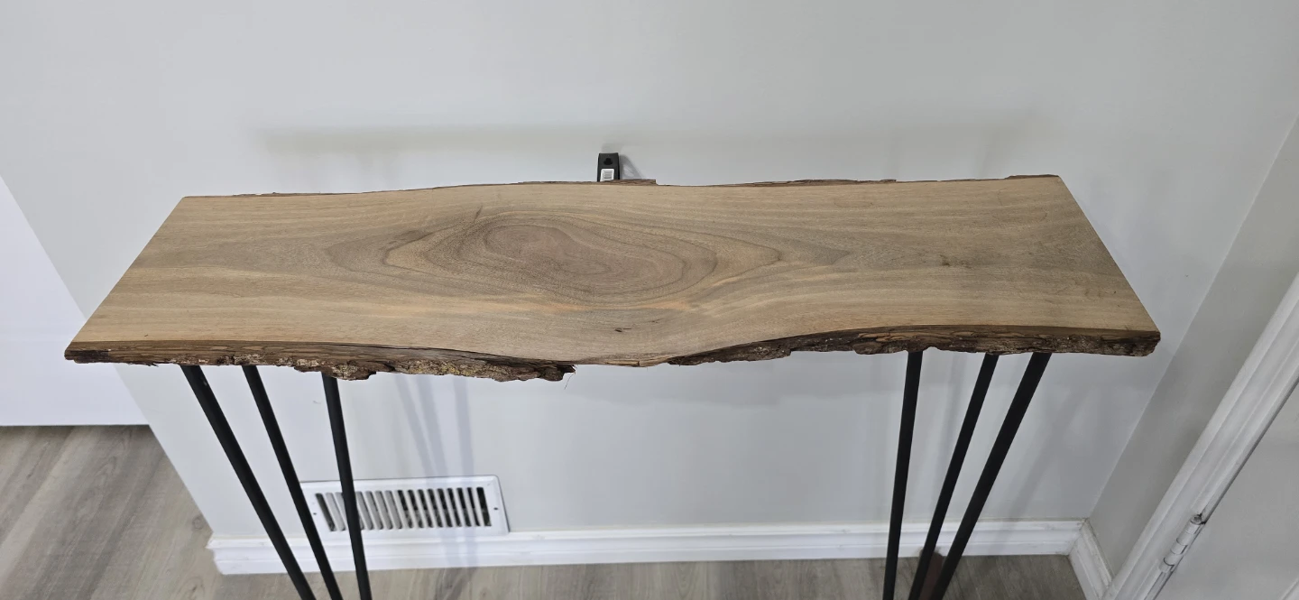 Live Edge Console Table with Hairpin Legs - photo 2