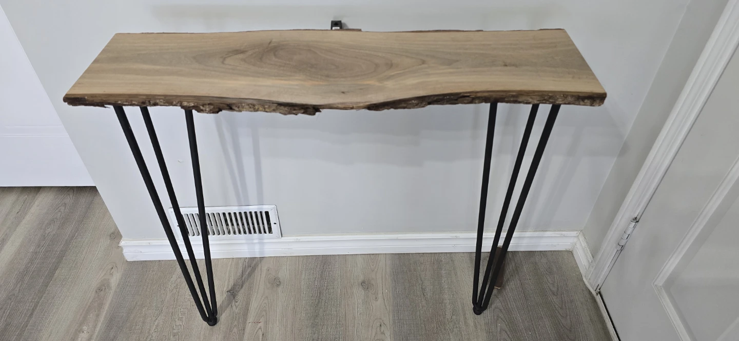 Live Edge Console Table with Hairpin Legs - photo 3