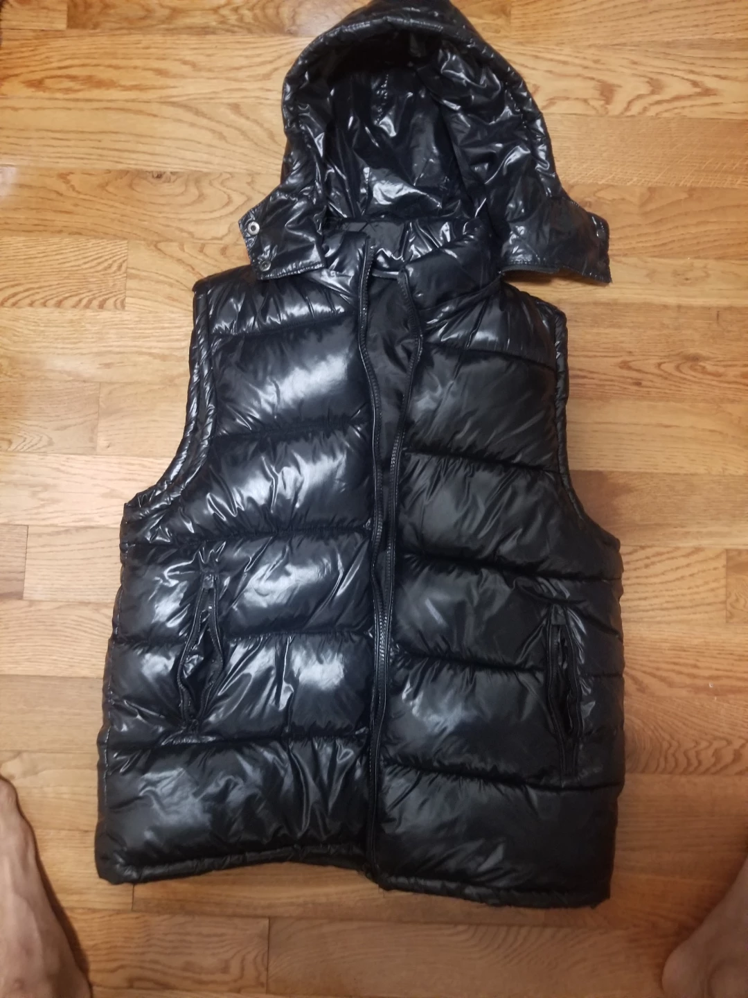Black Puffer Vest with Hood - photo 5