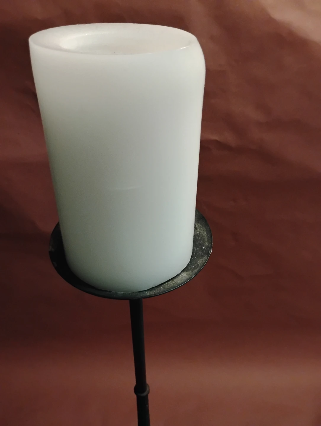 3 wrought iron floor pillar candle holders - photo 2