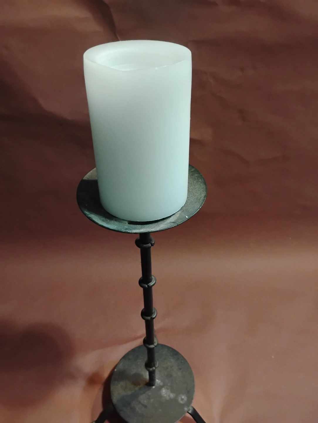3 wrought iron floor pillar candle holders - photo 4