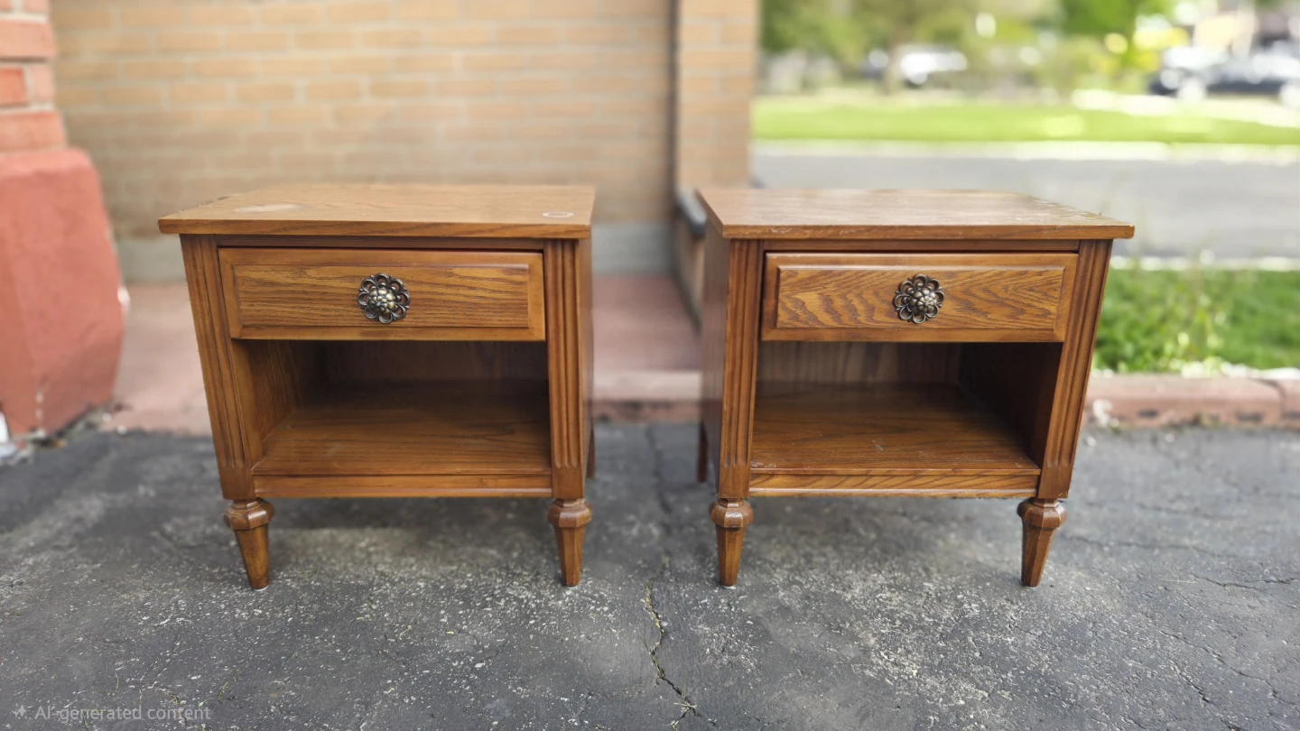 Vintage Wooden Nightstands - photo 2