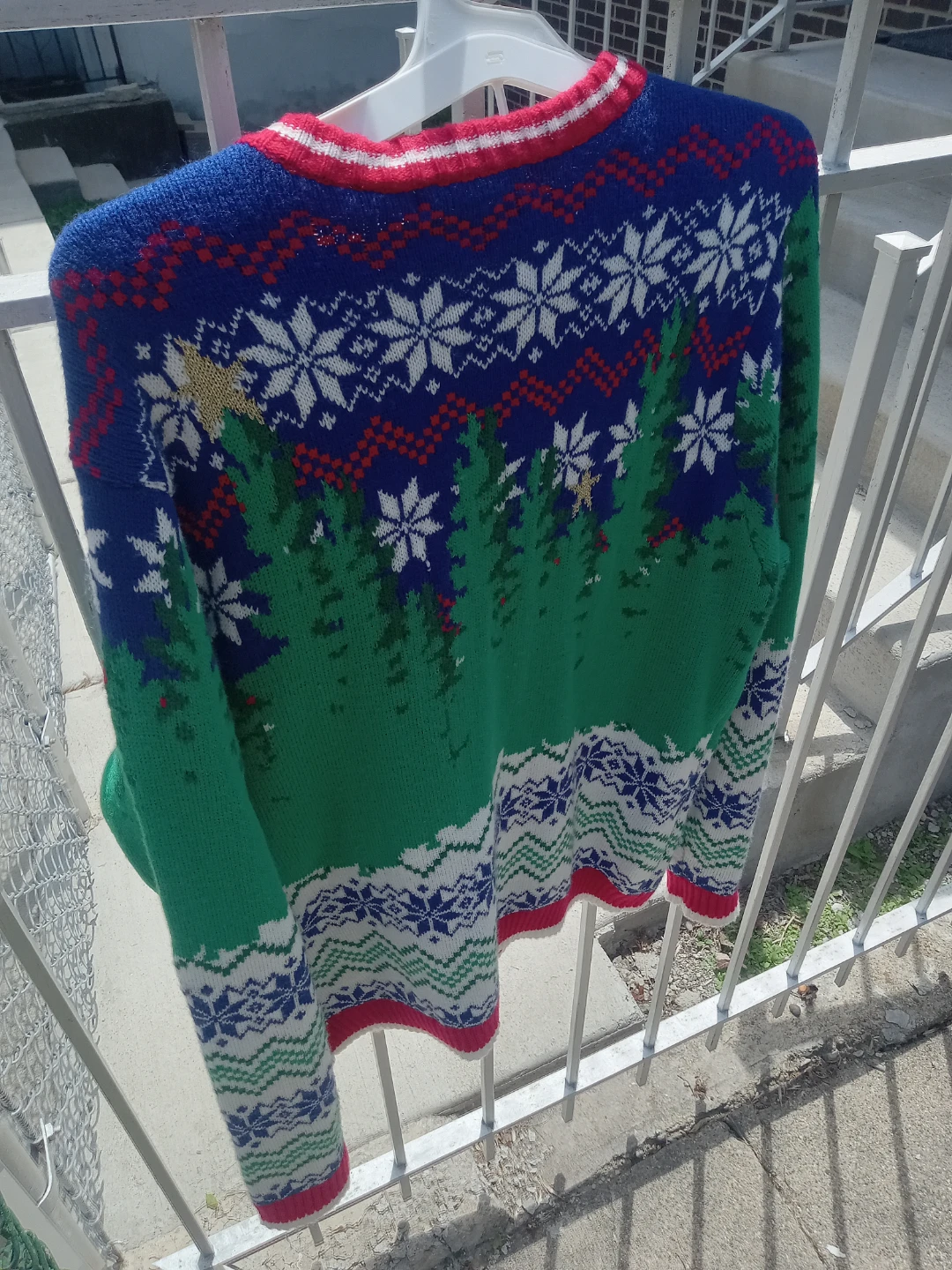 Ugly Christmas Sweater - Santa & Reindeer Design - photo 2