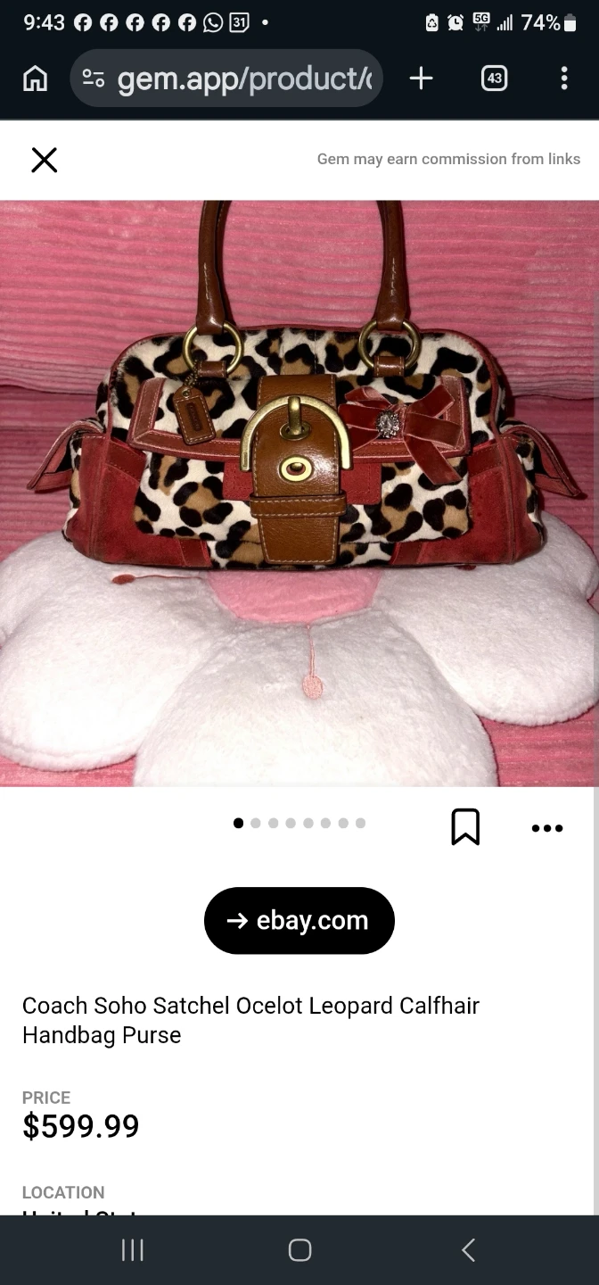 Coach Leopard Print Leather Satchel Handbag - photo 3