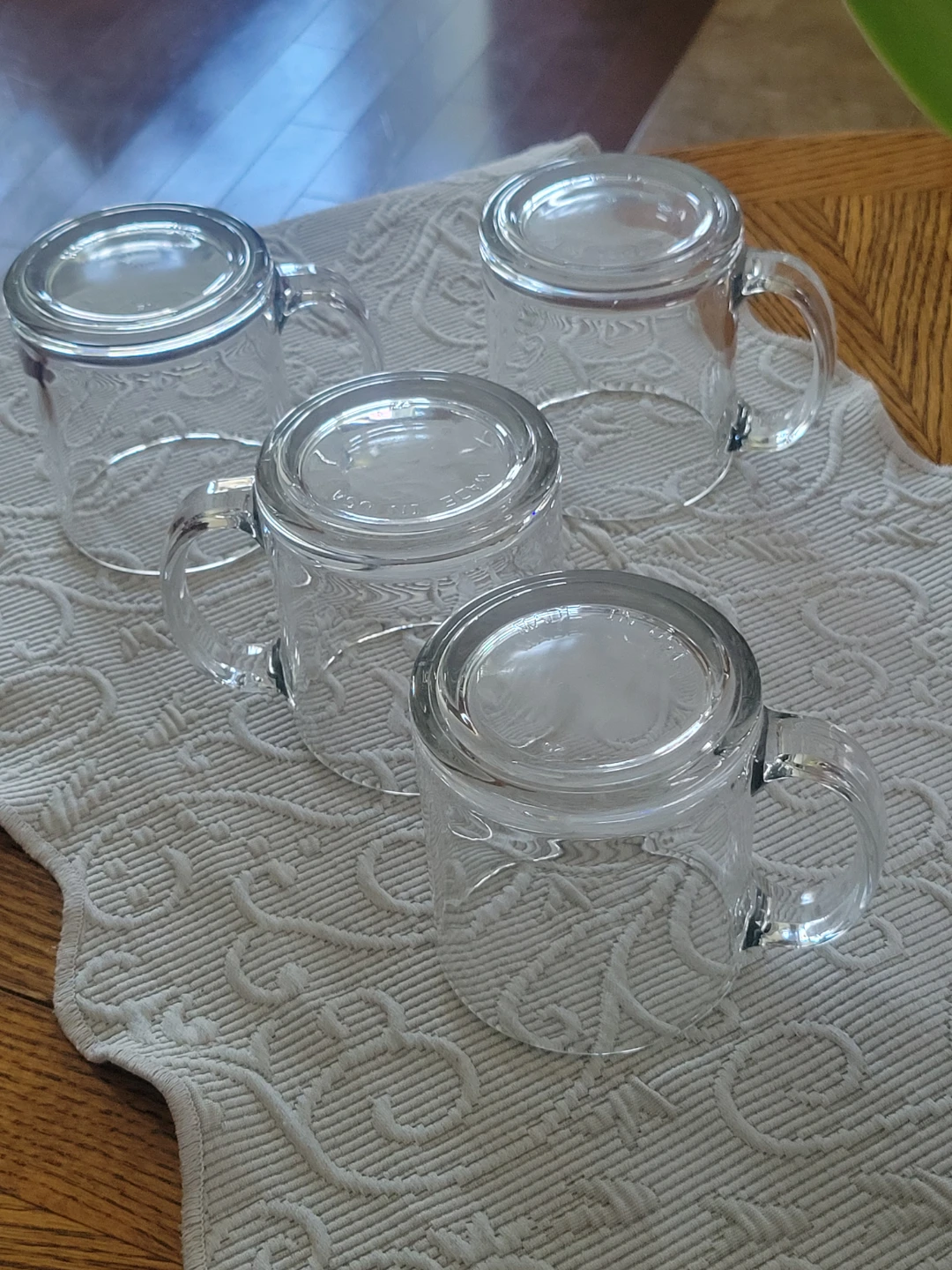 Set of 4 Clear Coffee mugs. Unused - photo 2