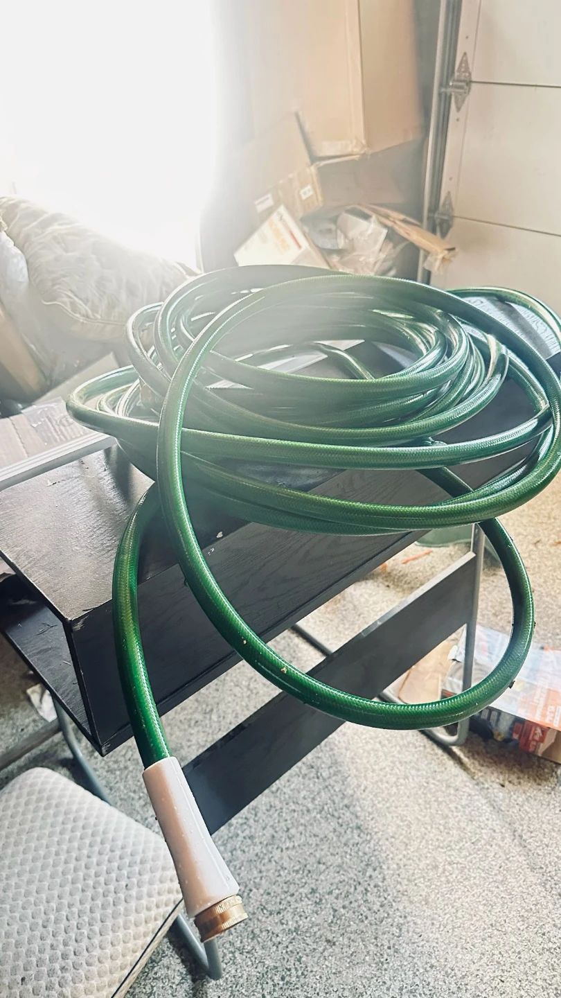 Green Garden Hose with Brass Fittings - photo 2
