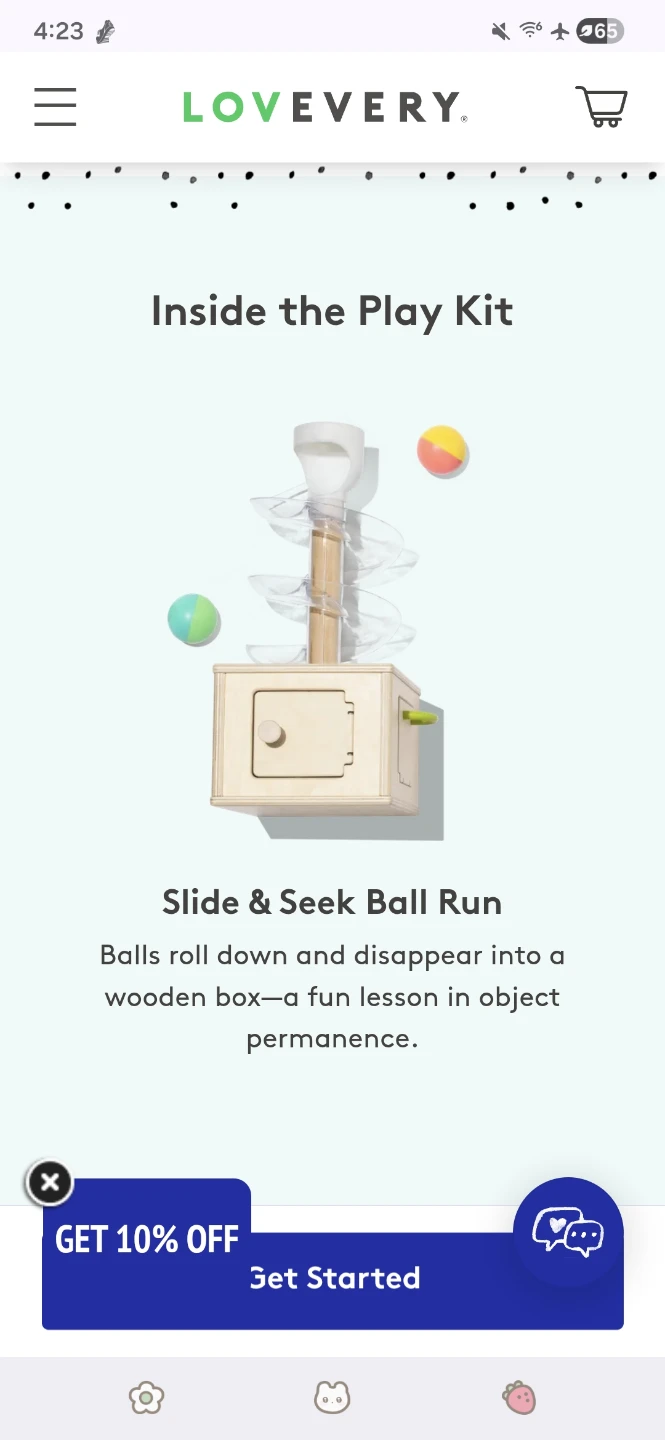 Lovevery Slide & Seek Ball Run Toy Montessori Play