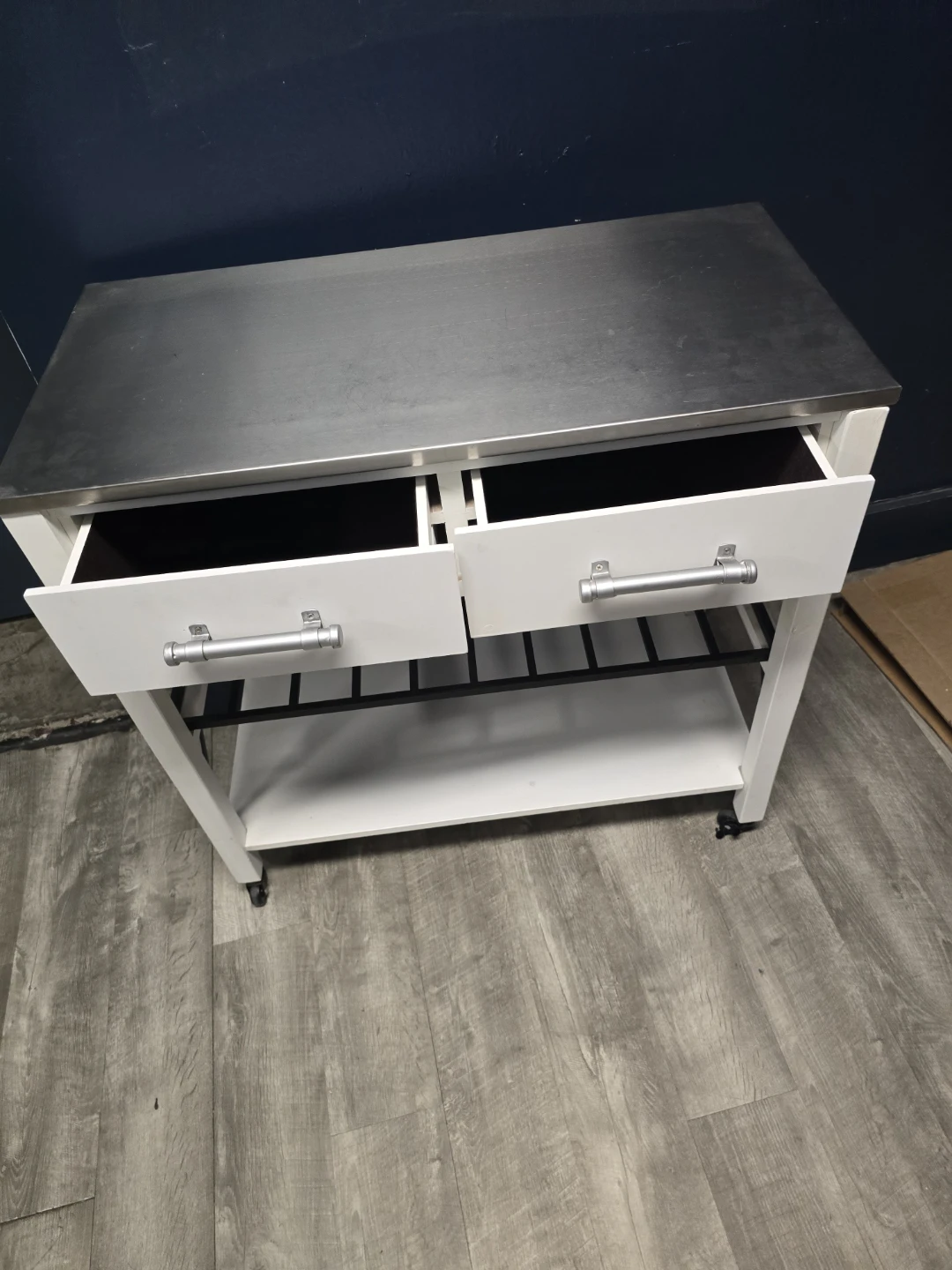 Kitchen Cart with Stainless Steel Top - photo 4