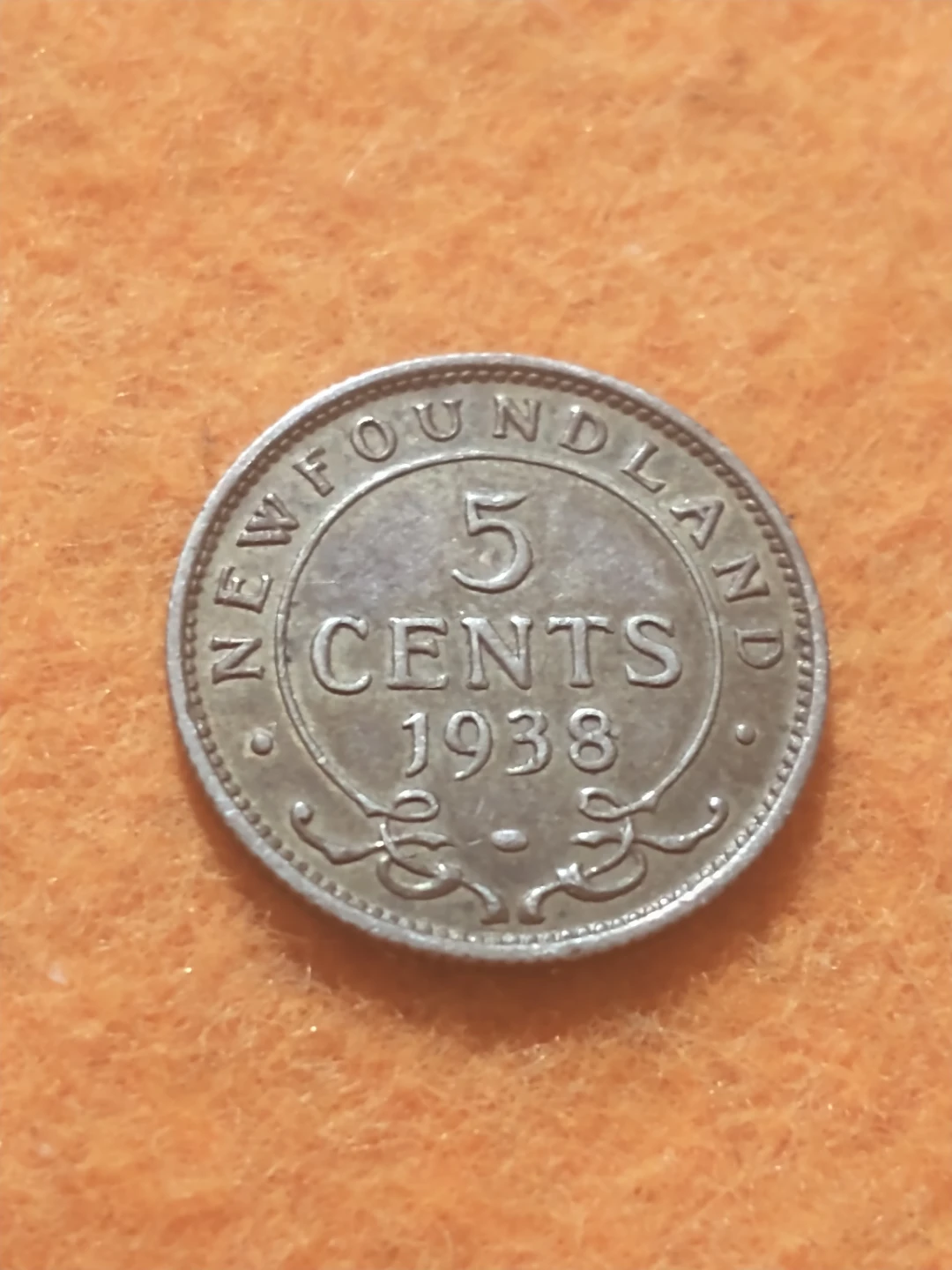 XF 1938 Newfoundland five cents George VI .925 silver KM #19 - photo 2