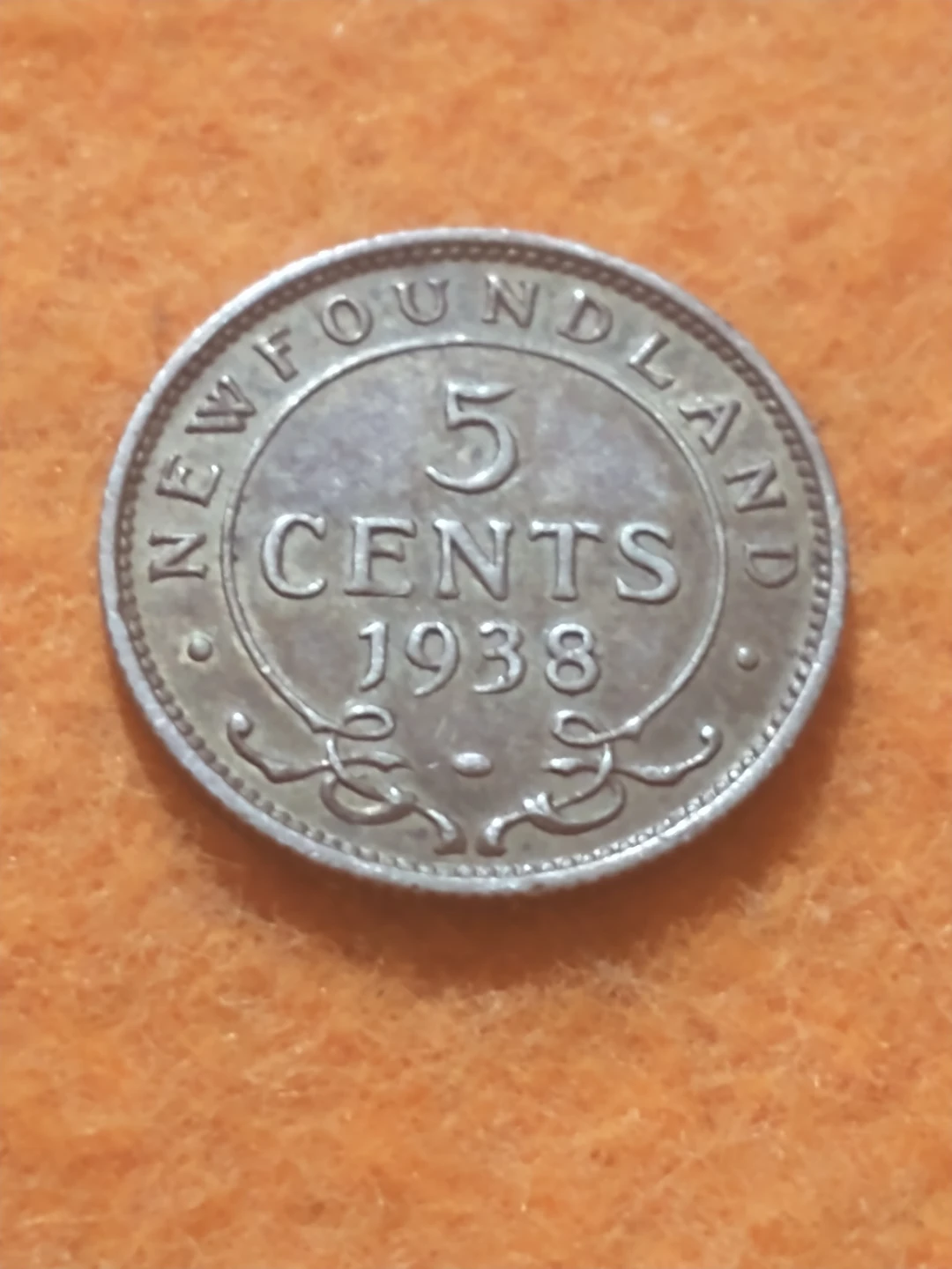 XF 1938 Newfoundland five cents George VI .925 silver KM #19 - photo 4