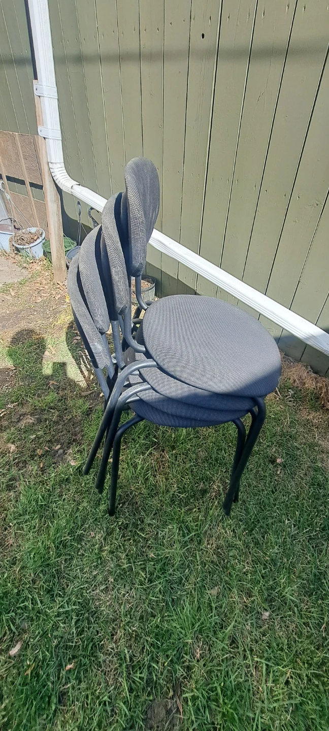 Set of 5 Stackable Office Chairs - photo 4