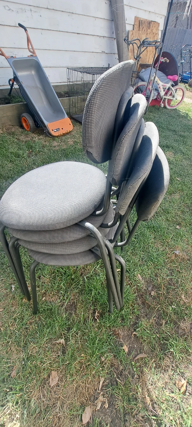 Set of 5 Stackable Office Chairs - photo 5