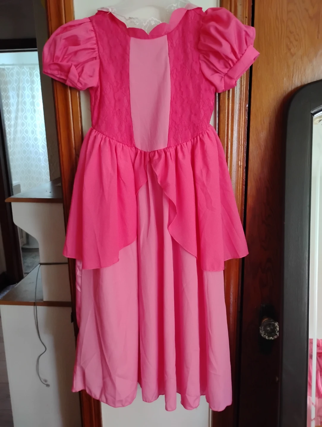 Girls Princess Dress with Crown and Gloves