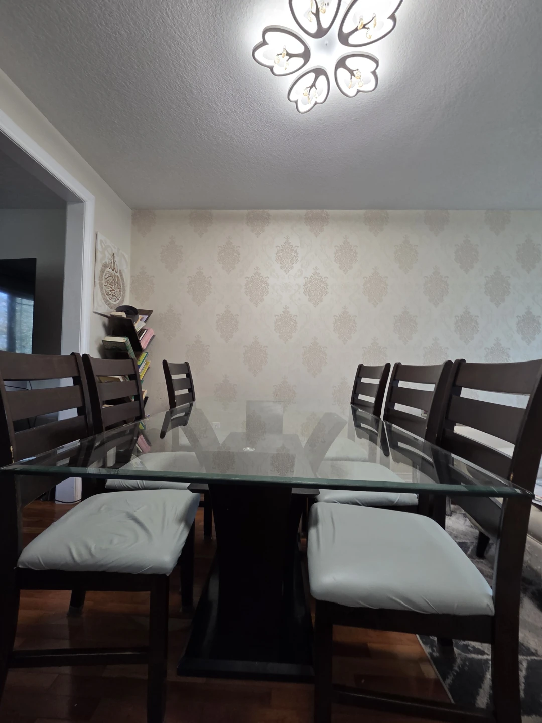 Glass Dining Table with 6 Chairs - photo 3