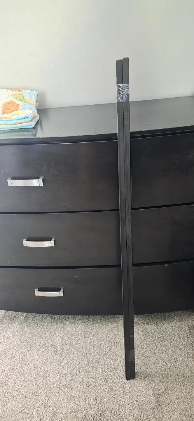 Dark Brown 6-Drawer Dresser with Mirror - photo 3