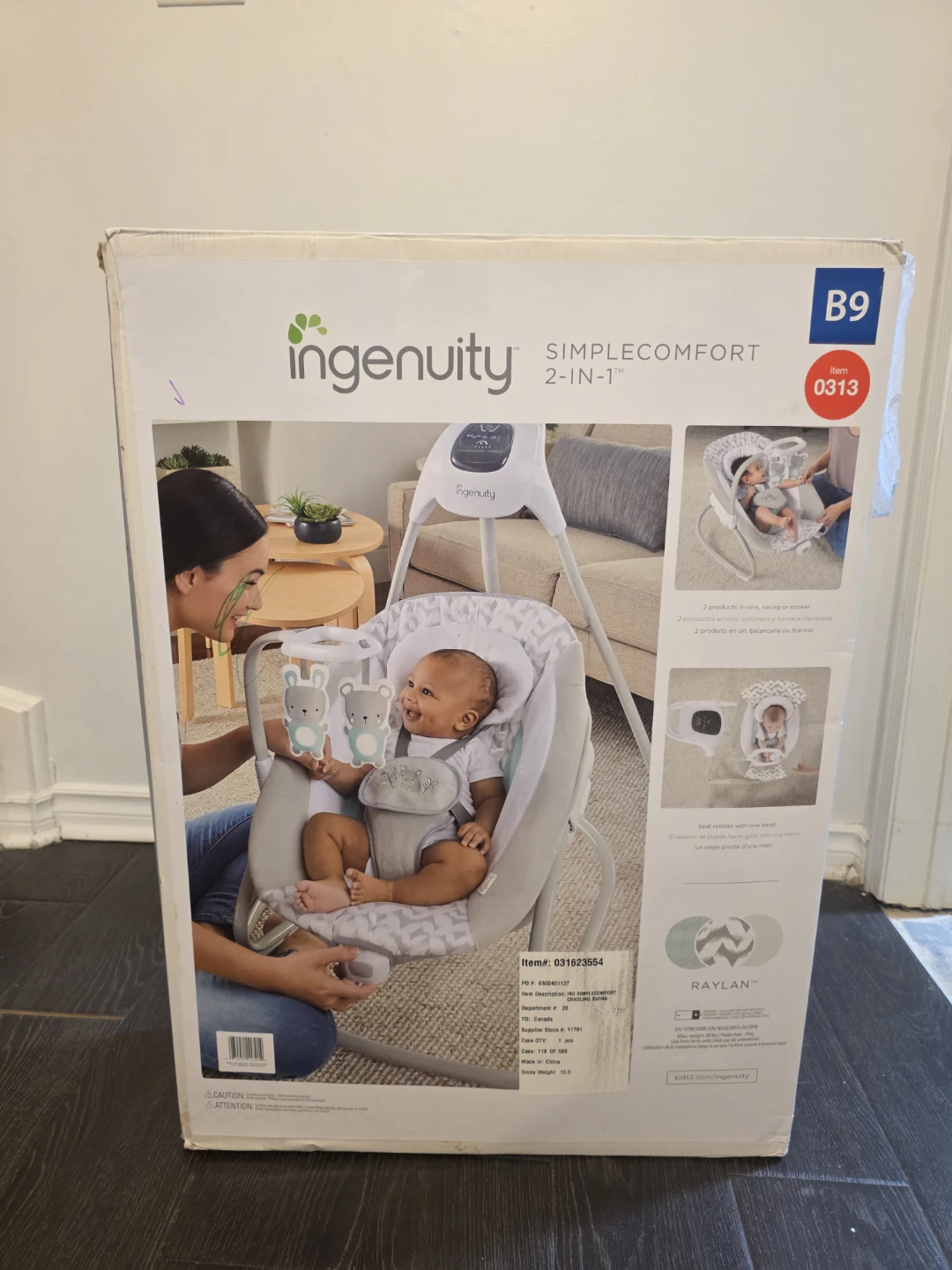 Ingenuity SimpleComfort 2-in-1 Baby Swing