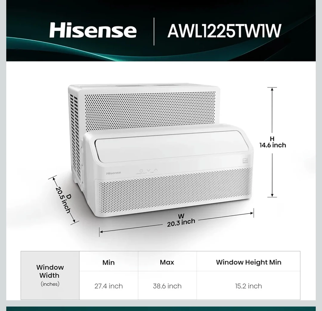 Hisense AWL1225TVIW Window Air Conditioner