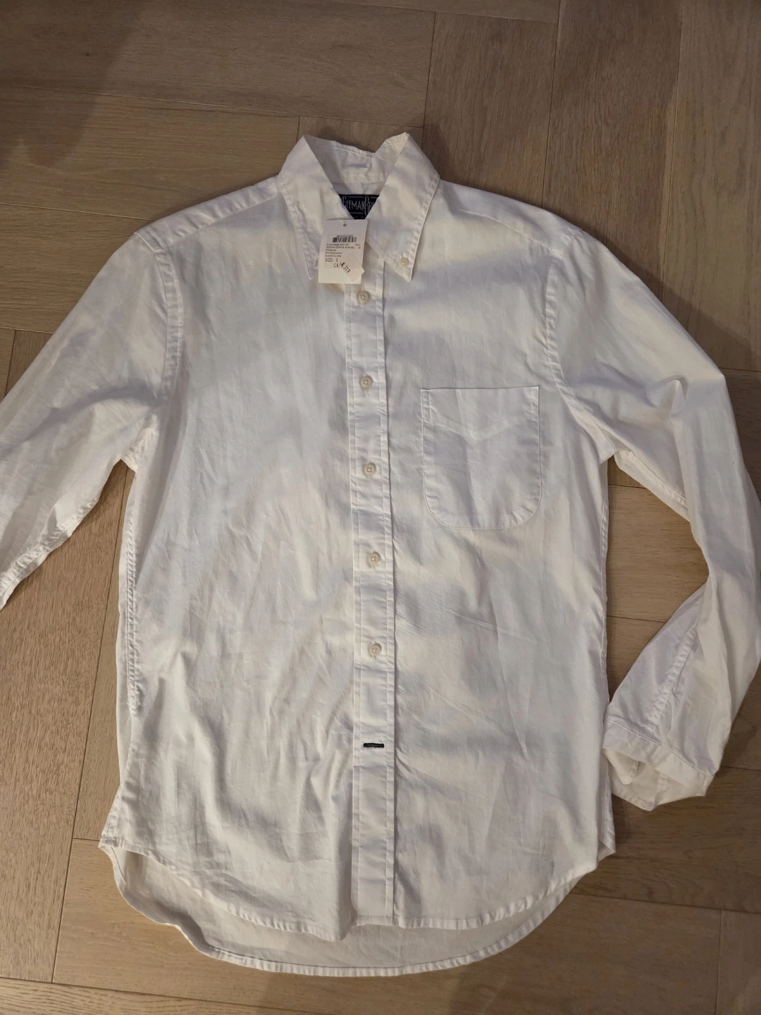 Gitman Bros White Zephyr Oxford Shirt Size S