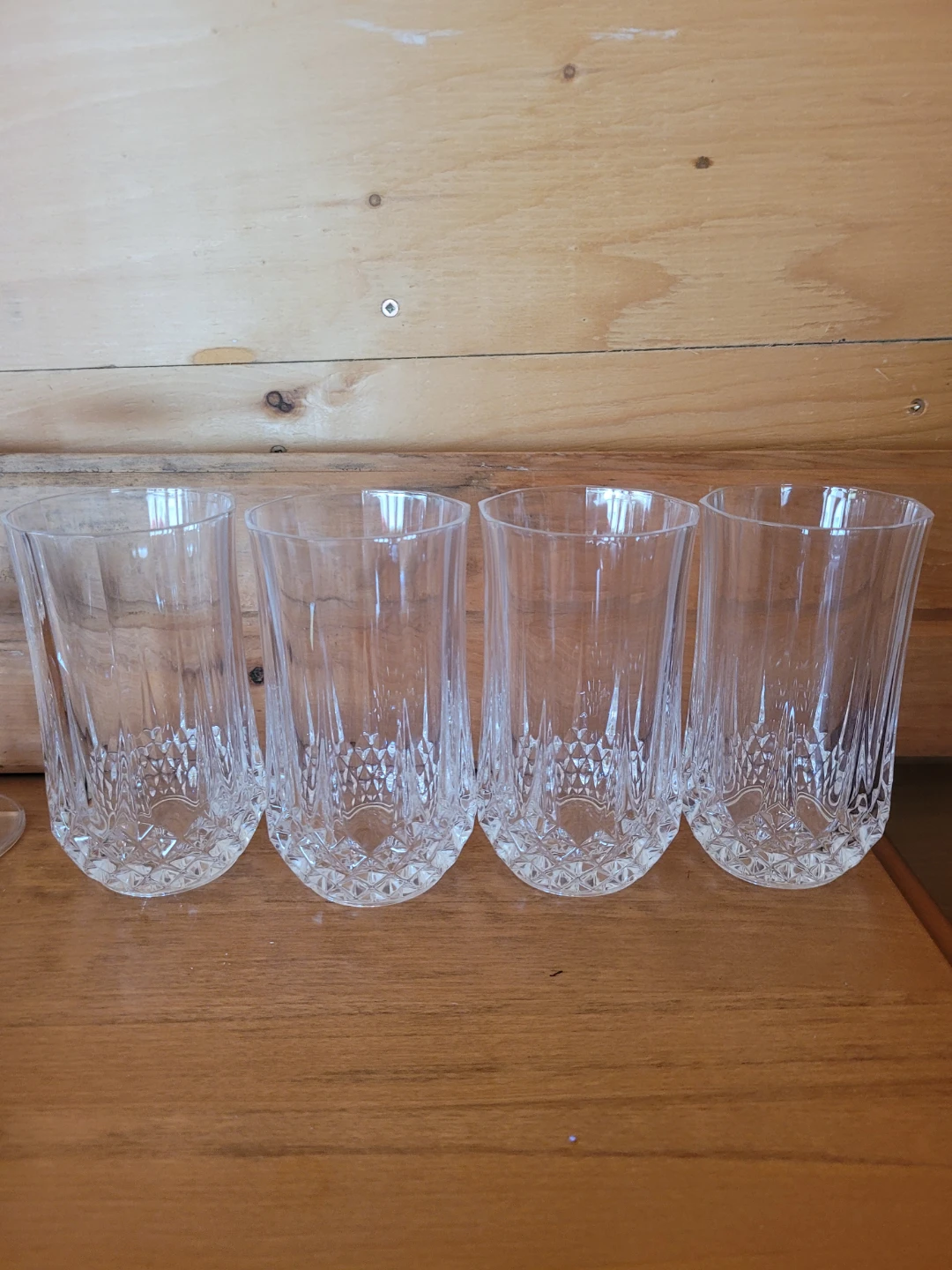 vintage set of 4 Cristal d'Arques highball glasses