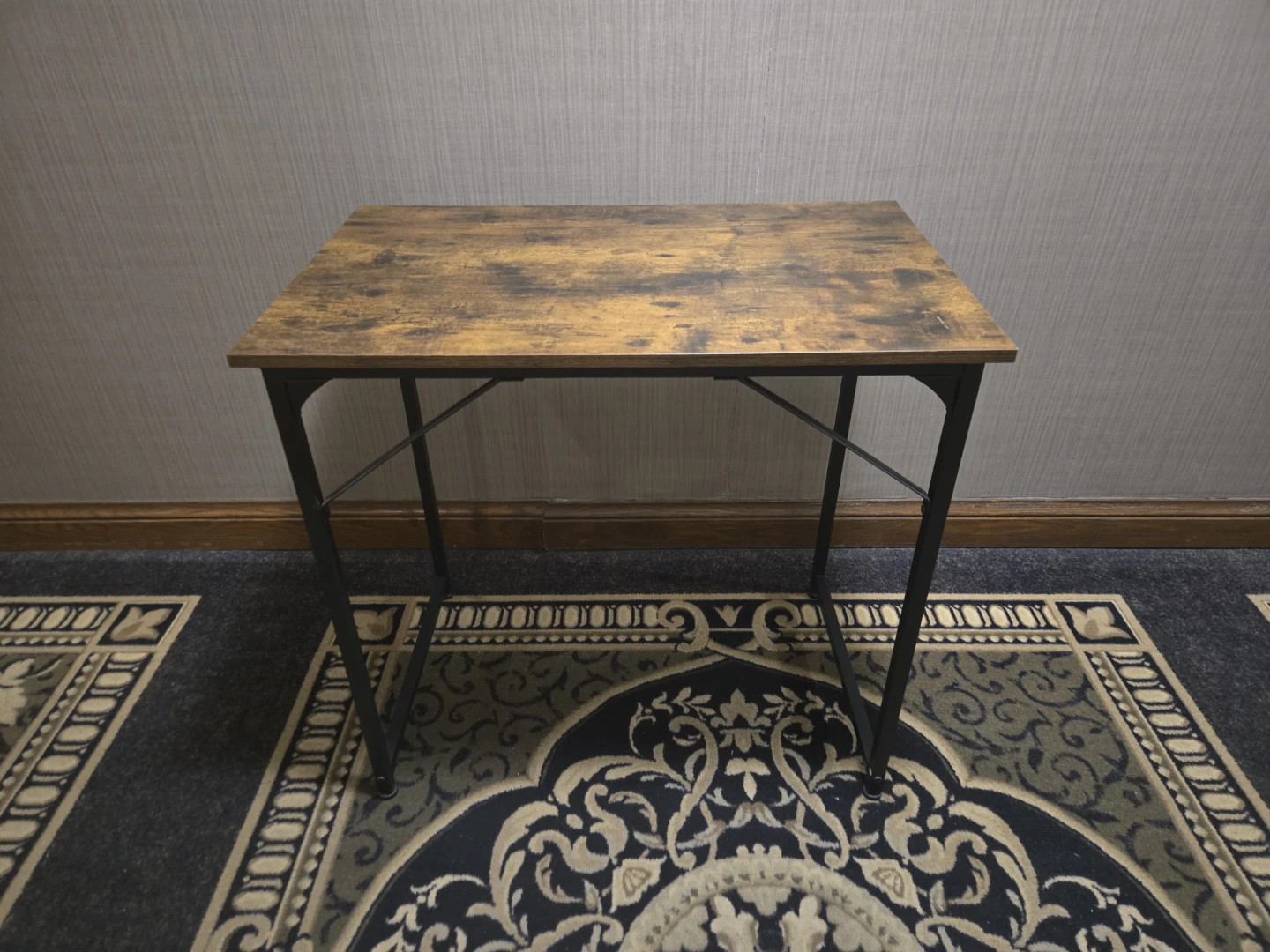 Rustic Wood Top Side Table
