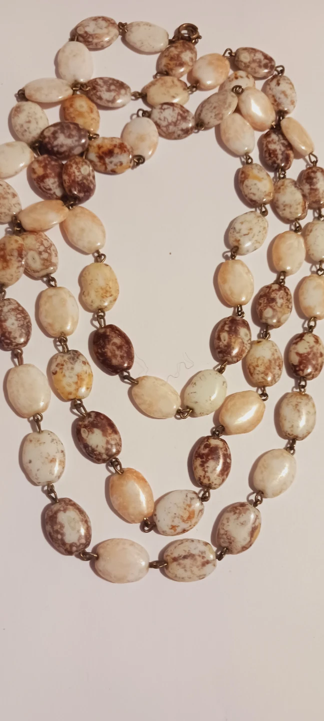 Genuine Stone Beaded Long Necklace