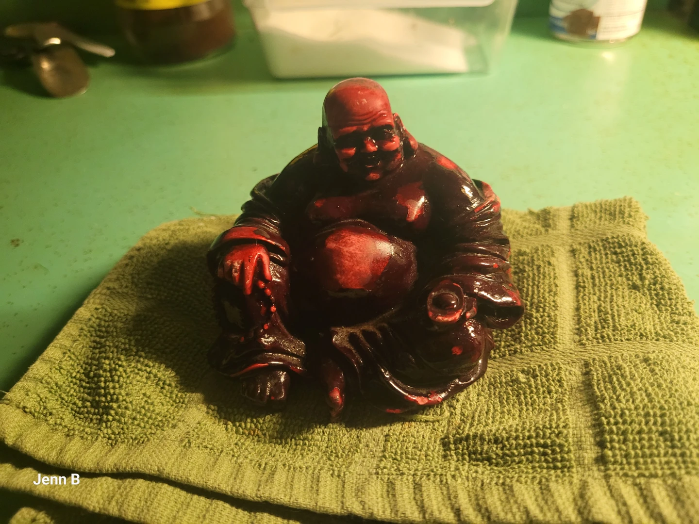 Red Buddha Figurine - photo 2